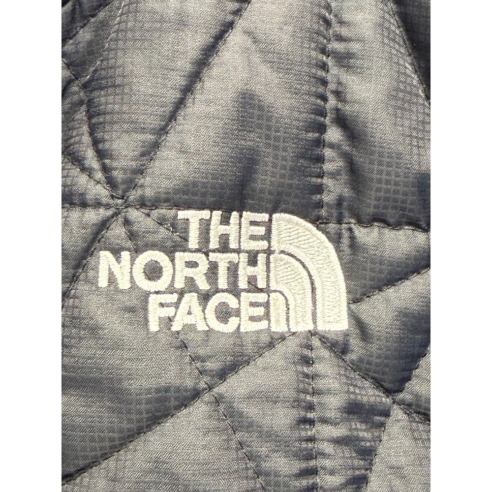 The North Face Quilted Jacket Women Small Black Nylon Diamond Mock Neck Full Zip - Picture 3 of 11